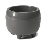 LAMELA Pot de Fleurs Rond Ø 23 cm, 3L - Design élégant avec Pieds - Pot Anthracite avec Trou de Drainage - Idéal pour l'intérieur et l'extérieur