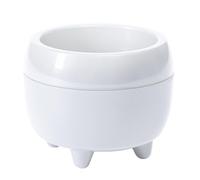 LAMELA Pot de Fleurs Rond Ø 23 cm, 3L - Design élégant avec Pieds - Pot Blanc avec Trou de Drainage - Idéal pour l'intérieur et l'extérieur