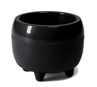 LAMELA Pot de Fleurs Rond Ø 30 cm, 6,5 L - Design élégant avec Pieds - Pot en Plastique résistant avec Trou de Drainage - Intérieur & extérieur - Noir