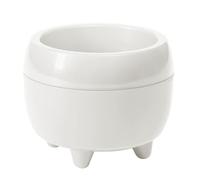 LAMELA Pot de Fleurs Rond Ø 30 cm, 6,5L - Design élégant avec Pieds - Pot Crème avec Trou de Drainage - Idéal pour l'intérieur et l'extérieur