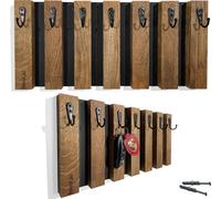 Lamelle porte-clés Portemanteau bois MDF, crochet, patère, crochet mural, inox, portemanteau mural, panneau de vestiaire, pour hall, chambre d'enfant, chambre à coucher