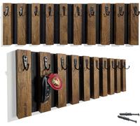 Lamelle porte-clés Portemanteau bois MDF, crochet, patère, crochet mural, inox, portemanteau mural, panneau de vestiaire, pour hall, chambre d'enfant, chambre à coucher