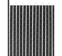 Lamelles pare-vue VEVOR 1740 mm, lamelles verticales à double paroi avec verrouillage au sol et ailettes, HDPE, idéal pour les jardins et les fermes (noir)