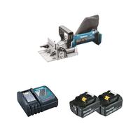 Lamelleuse 18V DPJ180Z + 2 batteries BL1850B 18V 5 Ah + 1 chargeur rapide DC18RC MAKITA