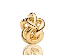 LaMenars Charme Breloque Gold Infinity Knot Argent Sterling 925 Femmes Charms et Perles avec 5A Zircone Compatible pour Européen Bracelets Collier saison des diplômes