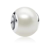 LaMenars Charme Breloque Silver Ball Bead Argent Sterling 925 Femmes Charms et Perles avec 5A Zircone Compatible pour Européen Bracelets Collier