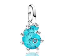 LaMenars Charme Breloque Turquoise Conch Pendant Argent Sterling 925 Femmes Charms et Perles avec 5A Zircone Compatible pour Européen Bracelets Collier saison des diplômes