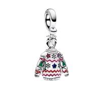 LaMenars Charms Christmas Sweater pour Bracelets perles en Argent 925 Breloques pour Femmes Bijoux pour la Fête des Mères Anniversaire pour Femme