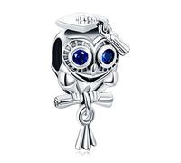 LaMenars Completion of the Wise Owl Charm for 925 Bracelet et collier femme en argent sterling Noël pendentif Saint Valentin fête des mères cadeau pour fille