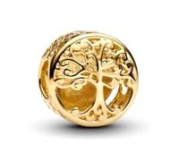 LaMenars Famliy Tree Gold Charm pour Bracelets en Argent Sterling 925 pour Femme Mother's Day Birthday Anniversary Jewelry for Wife