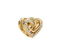 LaMenars Goldene Ewige Liebe Charm for 925 argent sterling femmes bracelet collier pendentif Saint Valentin fête des mères cadeau pour les filles
