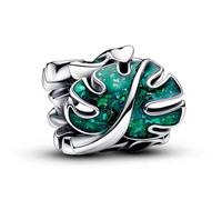LaMenars Green Monstera Leaves Charm pour Bracelets perles en Argent 925 Breloques pour Femmes Bijoux pour la Fête des Mères Anniversaire pour Filles épouse