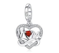 LaMenars Infinite love Charm for 925 Sterling Silver Bracelet et collier femme en argent sterling Noël pendentif Saint Valentin fête des mères cadeau pour fille