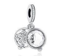 LaMenars Star Double Dnagle Charm 925 Perles en argent sterling pour bracelets Halloween Bijoux d'anniversaire Cadeaux Femmes Filles