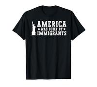 L'Amérique a été construite par des immigrants soutenant l'immigration des réfugiés T-Shirt