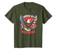 L'Amérique a Son indépendance T-Shirt, Enfant, Olive, 2 Ans