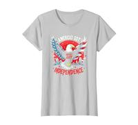 L'Amérique a Son indépendance T-Shirt, Femme, Argent, XXL