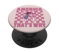 L'Amérique, C'est Pourquoi, Le 4 Juillet, Drapeau américain, Patriotique PopSockets PopGrip Adhésif