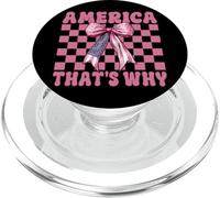 L'Amérique, C'est Pourquoi, Le 4 Juillet, Drapeau américain, Patriotique PopSockets PopGrip pour MagSafe