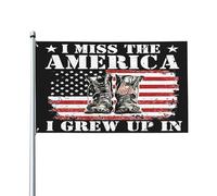 L'Amérique de mon enfance me manque - Drapeau patriotique pour vétérans - Panneau de jardin 3x5 - Décoration extérieure