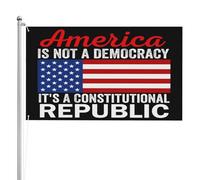 L'Amérique est une démocratie, c'est une république constitutionnelle. Drapeau 90 x 150 cm, double face, décoration murale pour jardin ou pelouse.