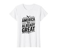 L'Amérique était déjà géniale T-Shirt Graphique avec Valeur, Femme, Blanc, M