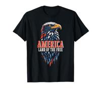 L'Amérique, Terre de la liberté et de la beauté de l'aigle américain Patriote T-Shirt