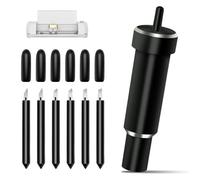 Lames à Pointe Fine de Qualité Supérieure,6 Pièces Lame de Rechange et Boîtier de Coupe Profonde, Lames de Coupe Fine et Profonde,Avec 2 lames 30° et 2 60° (Noir)