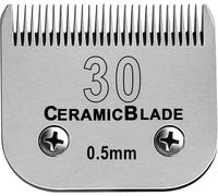 Lames amovibles en céramique pour tondeuse pour chien, compatibles avec les tondeuses 45-50/Heiniger/Andis, Oster A5, KM Series, taille 30 1/50"" (0,5 mm) Longueur de coupe