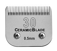 Lames amovibles en céramique pour tondeuse pour chien, compatibles avec les tondeuses Moser 45-50/Heiniger/Andis, Oster A5, Wahl KM Series, taille 30 1/50" (0,5 mm) Longueur de coupe