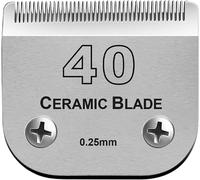 Lames Amovibles en céramique pour Tondeuse pour Chien de Compagnie, compatibles avec Les tondeuses 45-50/Heiniger/Andis, Oster A5, KM Series, Taille 40 1/100"" (0,25 mm) Longueur de Coupe