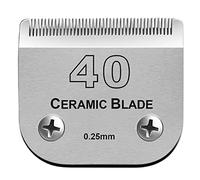 Lames Amovibles en céramique pour Tondeuse pour Chien de Compagnie, compatibles avec Les tondeuses Moser 45-50/Heiniger/Andis, Oster A5, Wahl KM Series, Taille 40 1/100" (0,25 mm) Longueur de Coupe