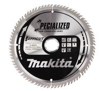 Lame carbure EFFICUT bois pour scies radiales à batterie MAKITA E-08894 216x30mm, 80 dents