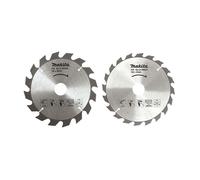 Lot de 2 lames carbure bois MAKITA D-20052 185x30mm, 16/20 dents, pour scies circulaires