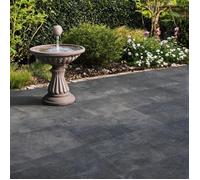 Lames clipsables effet béton noir classique - 12 planches 61x30.5 cm, 6 mm, compatible chauffage au sol