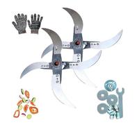 Lames de Broyeur D'herbe Domestique,Efficacité De Coupe Amélioré e for L'herbe et Les Lé Gumes, Diamètre De Trou De 12 mm,Kit de Broyeur de Compost