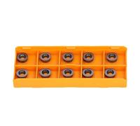Lames de carbure de coupeur d'insertion tournante 10 pièces outils de fraisage de tour CNC de haute précision pour l'acier inoxydable, l'aluminium, l'alliage de cuivre, le kit de