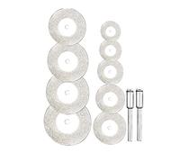 lames de carreaux de diamant, Jeu de disques à tronçonner diamantés avec mandrin, lot de 5 ou 10 pièces, 16-50 mm, for outils rotatifs(12pcs Set,25mm)