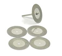 lames de carreaux de diamant, Lot de 5 disques à tronçonner diamantés avec mandrin for Dremel 16-60 mm(5pc 20mm With Shank)
