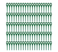 Lames de Coupe-Herbe Culnflun, L85 7/12 mm, Remplacement pour Tondeuse à Gazon en Plastique, 100 pièces, Lames de Coupe Vertes pour Tondeuse à Gazon Domestique