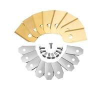 Lames De Coupe-herbe En Acier Inoxydable Avec Vis, Compatibles for Husqvarna, Automower, Compatibles for Gardena, Lames De Tondeuse De Réparation De Tondeuse À Gazon Robotique(60PCS SilverGold)