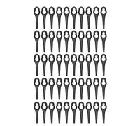 Lames de coupe-herbe en plastique de haute qualité, pièces de rechange durables pour tondeuses à gazon ALM 28 ALM 30 ART 23 Accu ART 23 U, 50 pièces, blanc et noir, 7,5 x 2 cm (Noir)