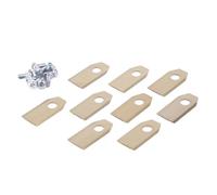 Lames De Coupe-herbe Lame De Coupe De Tondeuse À Gazon En Acier Inoxydable Avec Remplacement Du Kit De Vis, Compatible Avec ECOVACS, Accessoires De Tondeuse À Gazon(9pcs Gold)