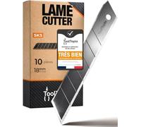 Lames de cutter 18 mm extra tranchantes, 10 pièces, lames de rechange en acier SK5 pour cutter, lames sécables 18 mm pour couteau à moquette, Stanley Knife Blades, carton, film, PVC, entrepôt, atelier
