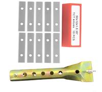 Lames de grattoir en acier inoxydable, lames de grattoir à peinture, inserts en carbure robuste, lames carrées standard industrielles, 50 x 12 x 1,5 mm