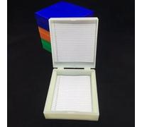 lames de microscope, Boîte de rangement en plastique for lames microscope, 100, 50, 25, 12 ou 10 pièces, for préparées(25pcs slides box)