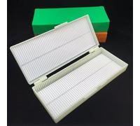 lames de microscope, Boîte de rangement en plastique for lames microscope, 100, 50, 25, 12 ou 10 pièces, for préparées(50pcs slides box)