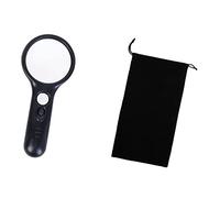 Lames de microscope et lamelles couvre-objet, Kit d'accessoires for microscope portatif éclairé 3X 45X avec 3 LED et lames multicolores(C and bag)