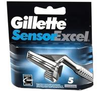 Lames de rasoir de rechange - Gilette - Sensor Excel - Pack de 5 - Pour homme - Tous types de peau