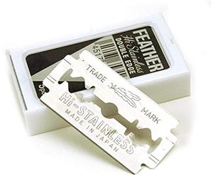 Lames de rasoir de sécurité à double tranchant en acier inoxydable 30 Feather